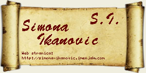 Simona Ikanović vizit kartica